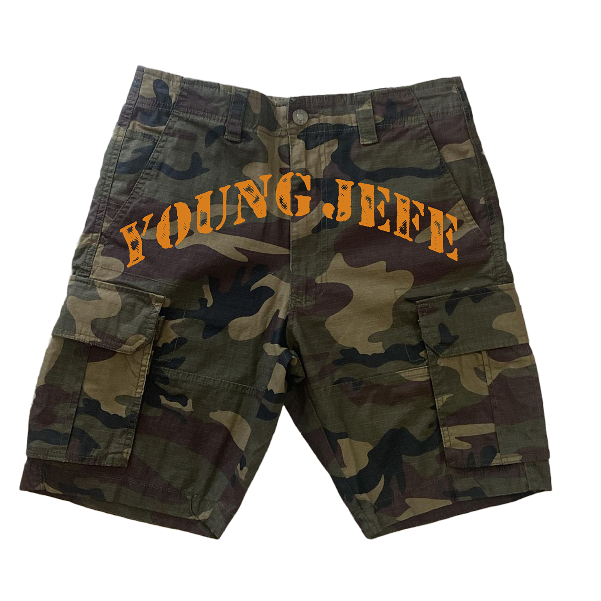 NEW Camo “YOUNG JEFE” Shorts (Pre-Order)