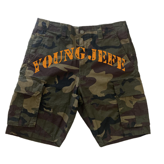 NEW Camo “YOUNG JEFE” Shorts (Pre-Order)