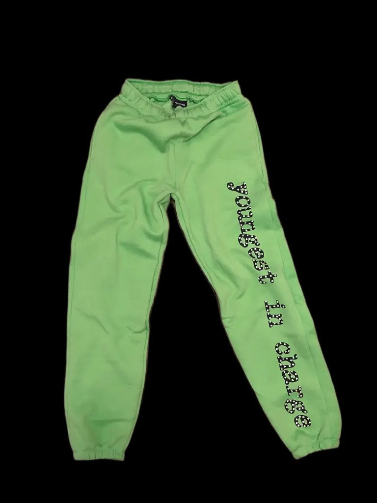 Young Jefe Rhinestone Sweatpants